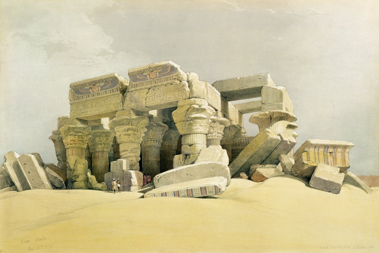 Kom Ombo templomának romjai Egyiptomból és Núbiából, 1. kötet (lásd még: 84718) alkotó: David Roberts
