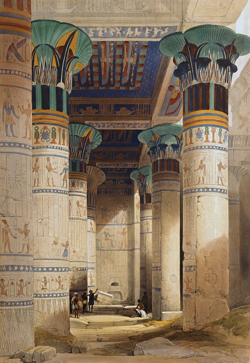 Nézet a Grand Portico alatt, Philae, Egyiptomból és Núbiából, Vol.1 alkotó: David Roberts