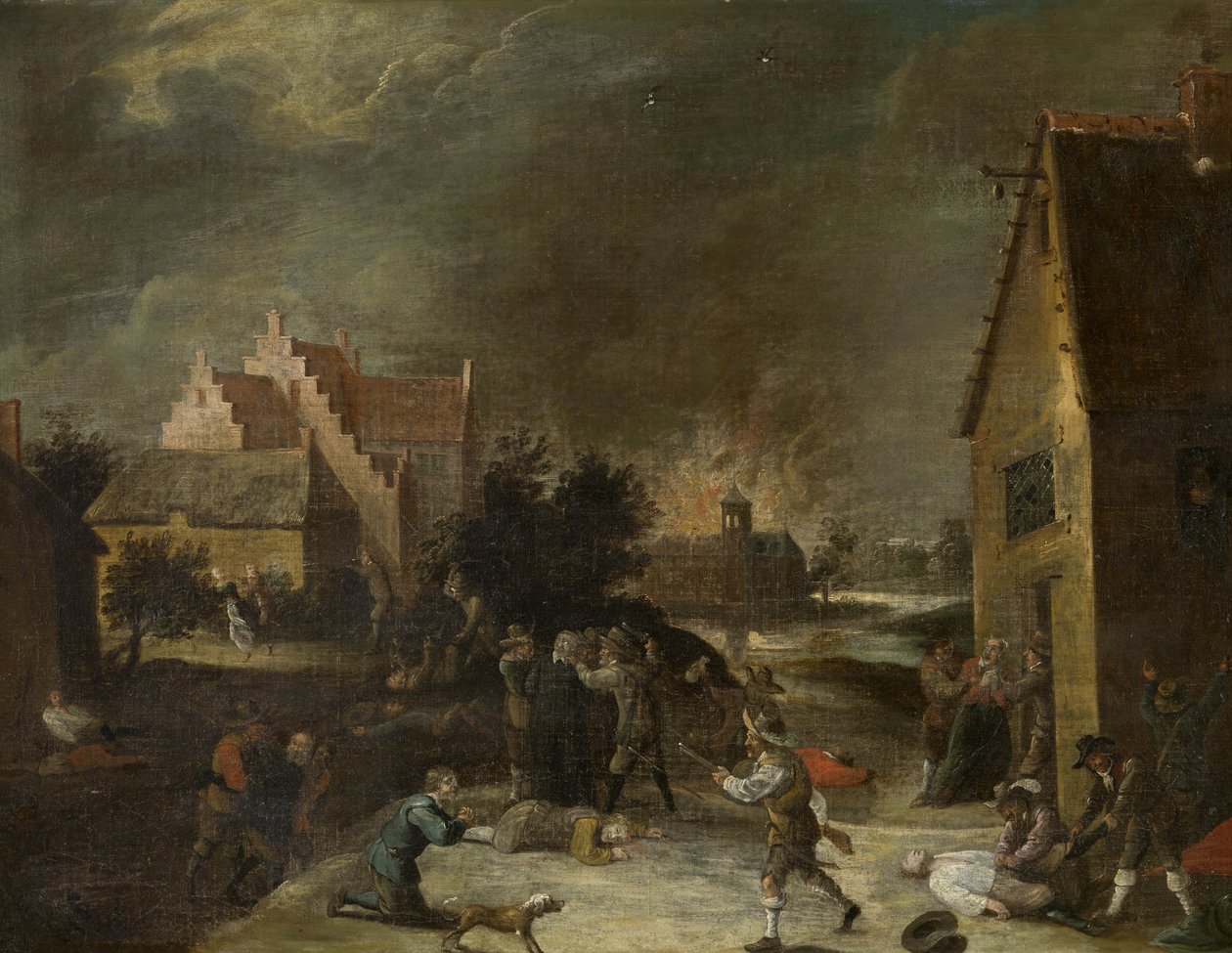Falu kifosztása alkotó: David Teniers the Younger