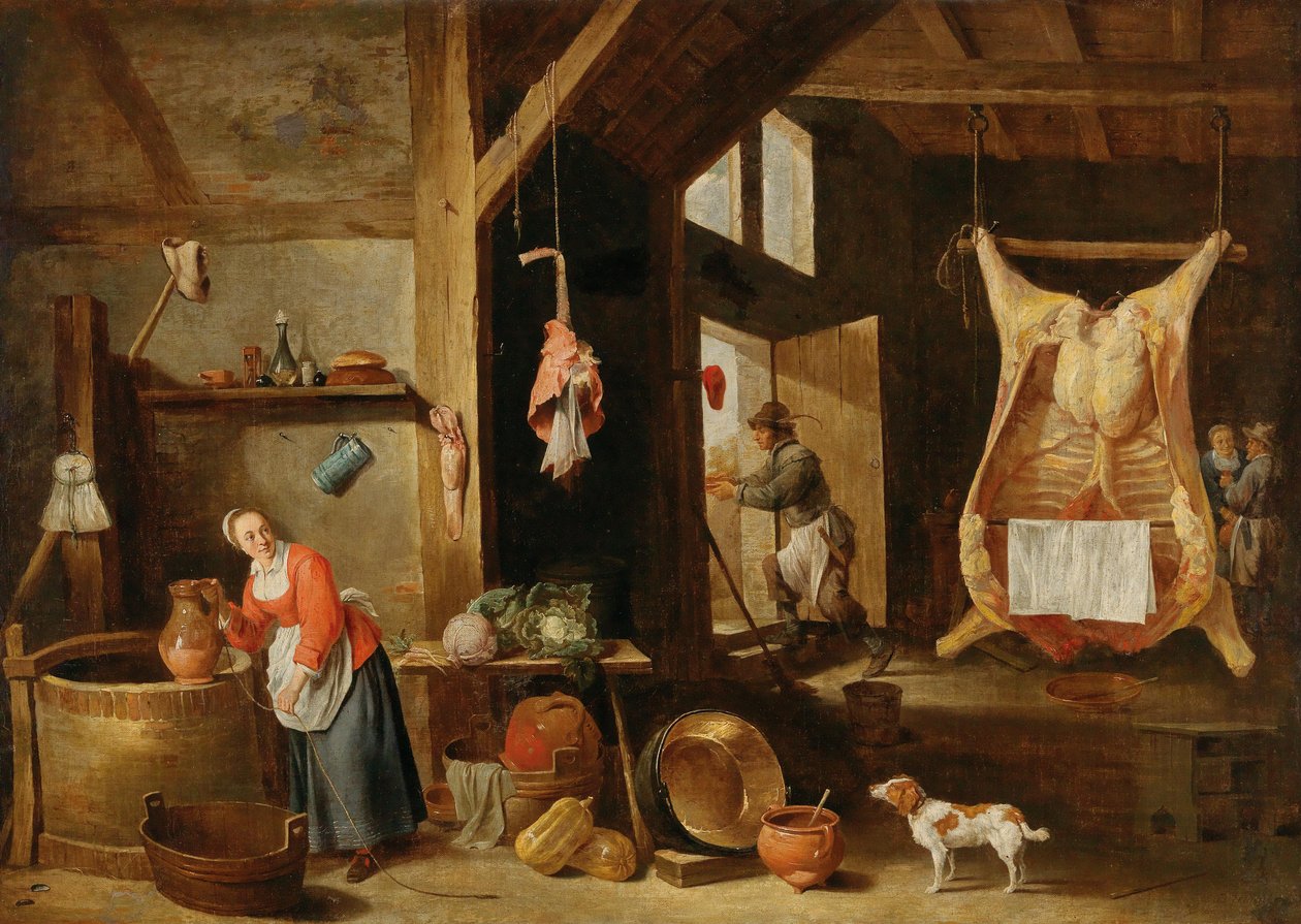 Egy hentesbolt belseje alkotó: David Teniers the Younger