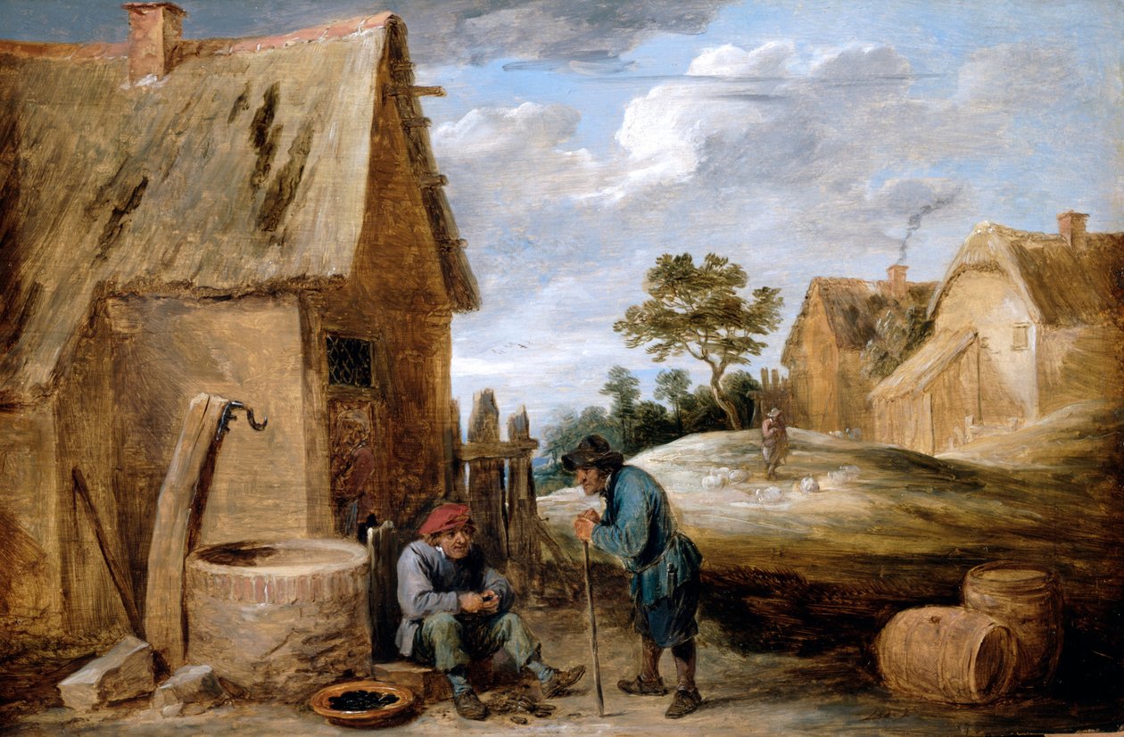 Egy paraszt kagylót eszik alkotó: David Teniers the Younger