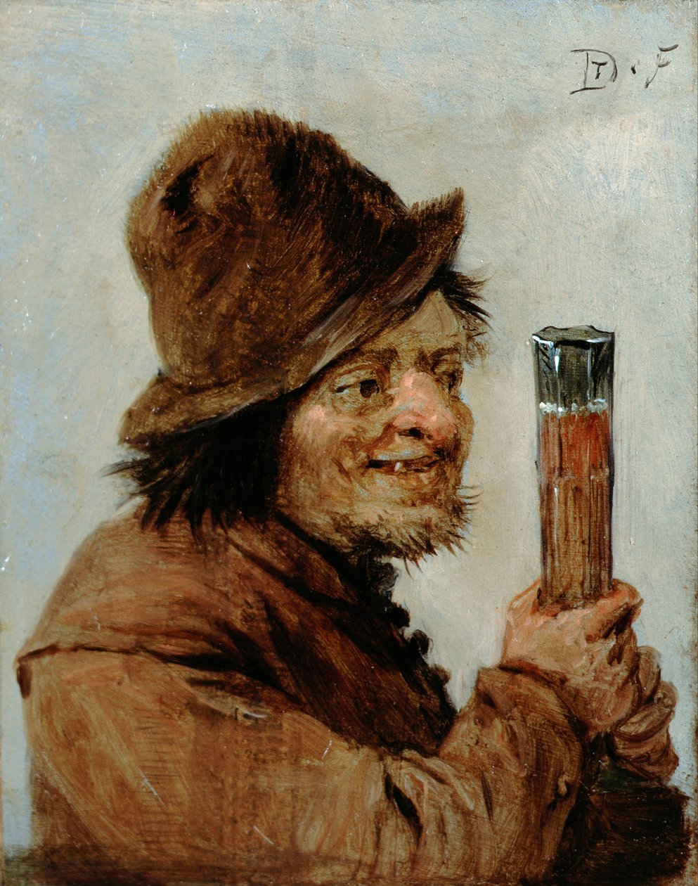 Egy paraszt, aki poharat tart alkotó: David Teniers the Younger