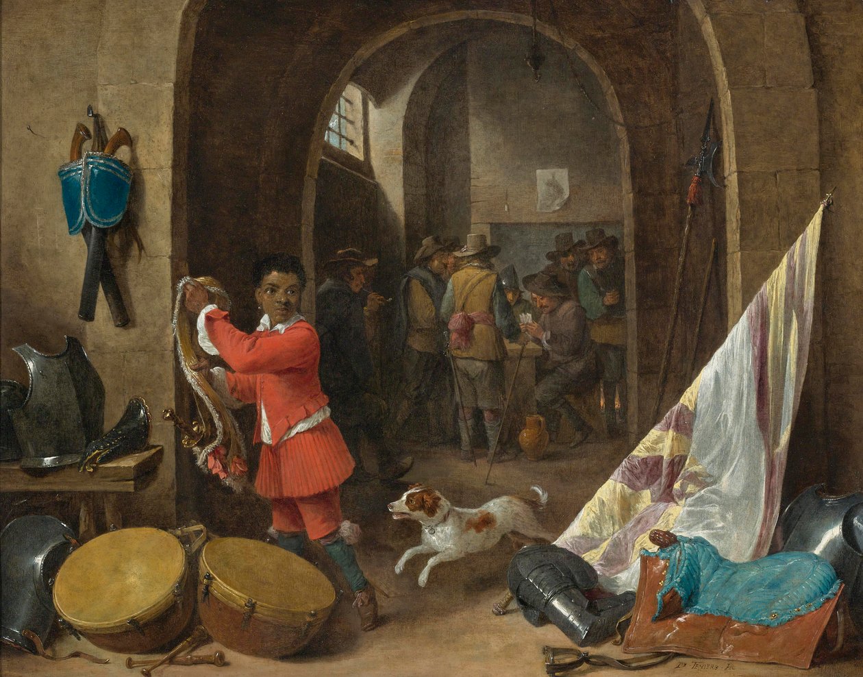 Egy őrszoba belső alkotó: David Teniers the Younger