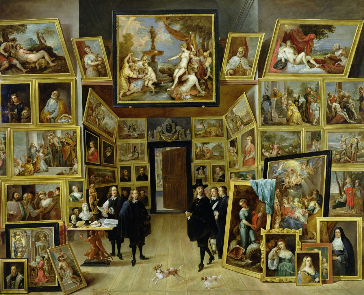 Leopold Vilmos főherceg (1614-61) a Képtárában, 1647 körül (olaj, réz) alkotó: David Teniers the Younger