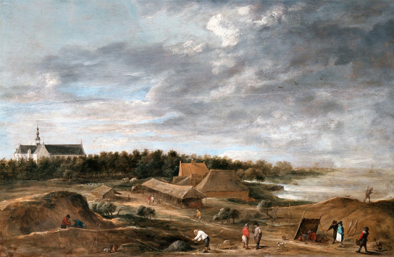 Téglagyártók Hemiksem közelében alkotó: David Teniers the Younger