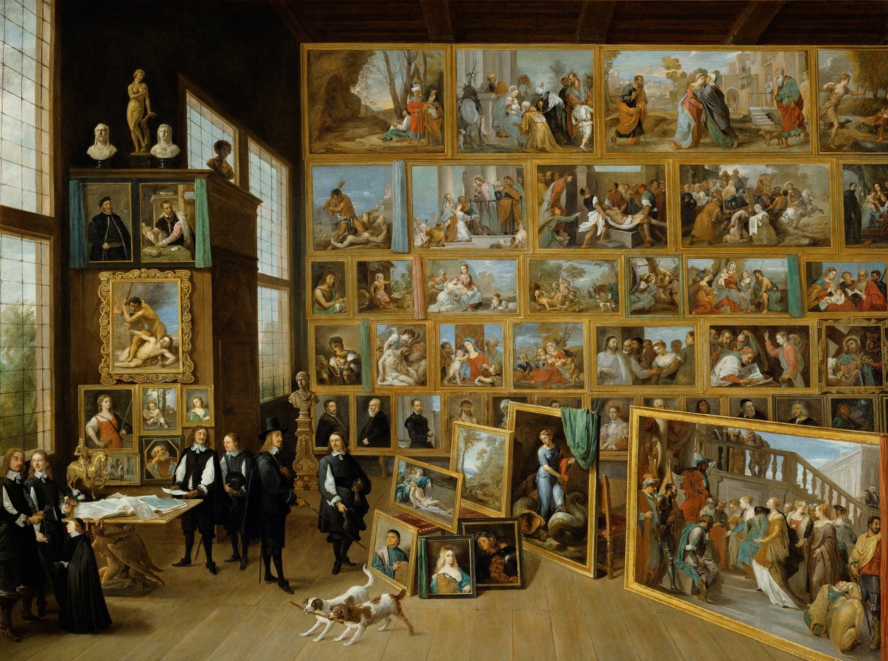 Leopold William főherceg a brüsszeli galériájában (Bécs Kunsthistorisches Museum, 1650-52. Olaj, vászon, 123 x 163 cm) .jpg alkotó: David Teniers the Younger