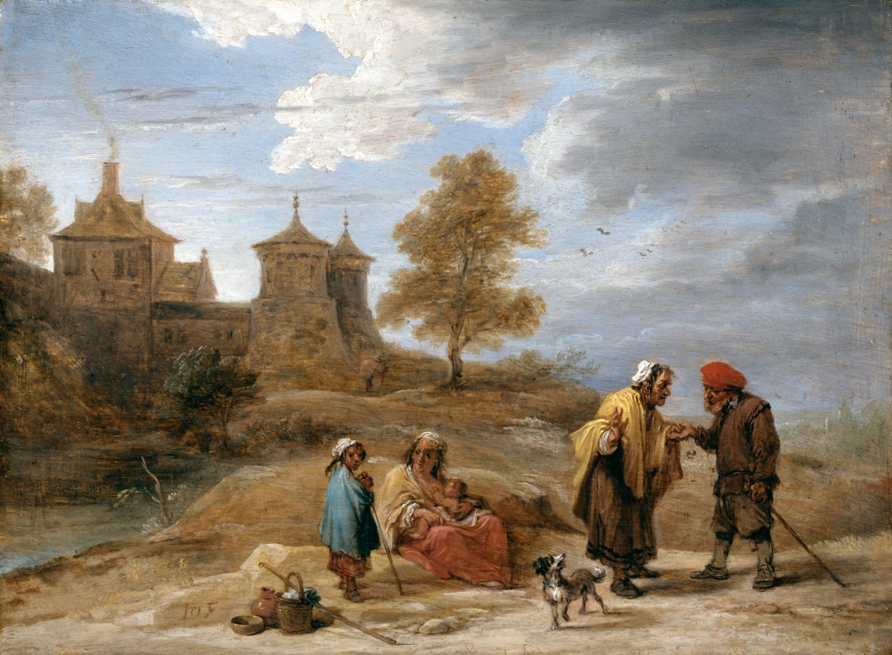 Cigányok a tájban alkotó: David Teniers the Younger