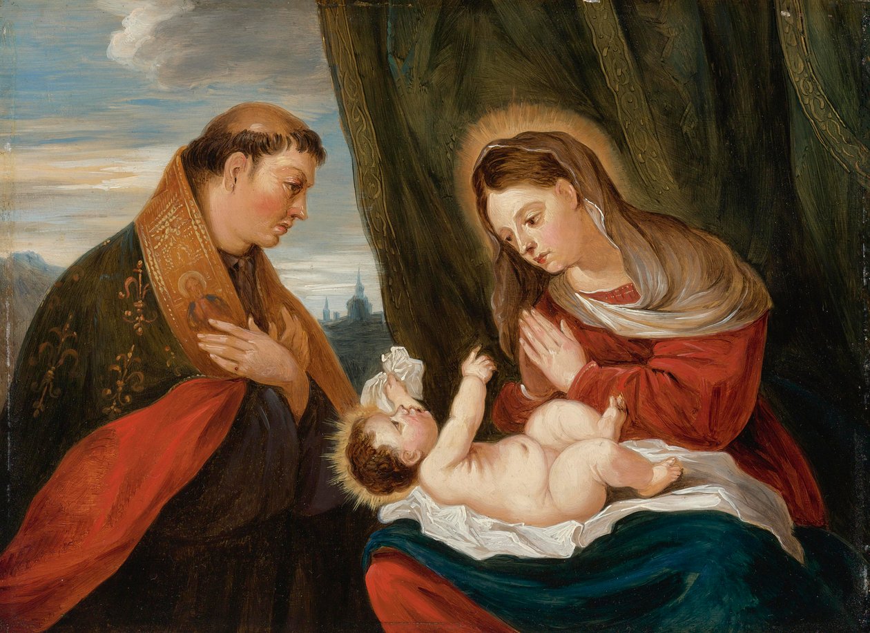 Madonna és gyermeke Toulouse -i Szent Lajosnal alkotó: David Teniers the Younger
