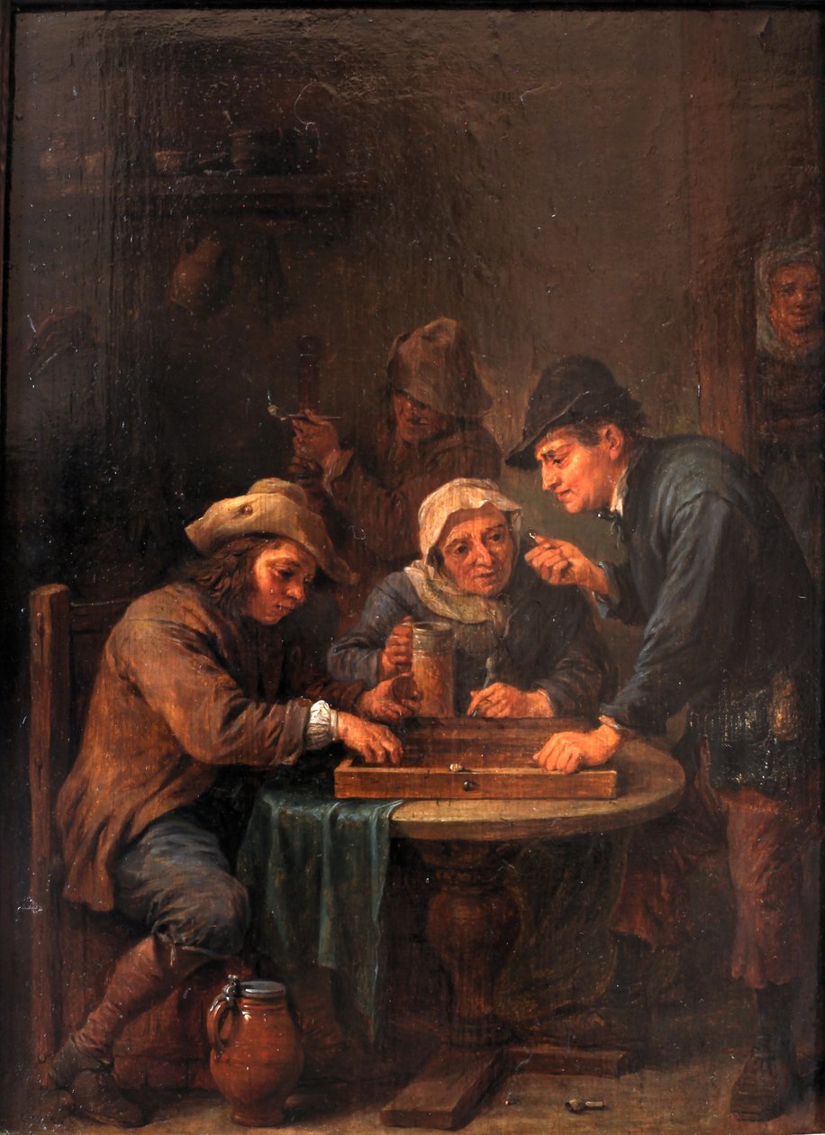 Trictrac játékosok alkotó: David Teniers the Younger