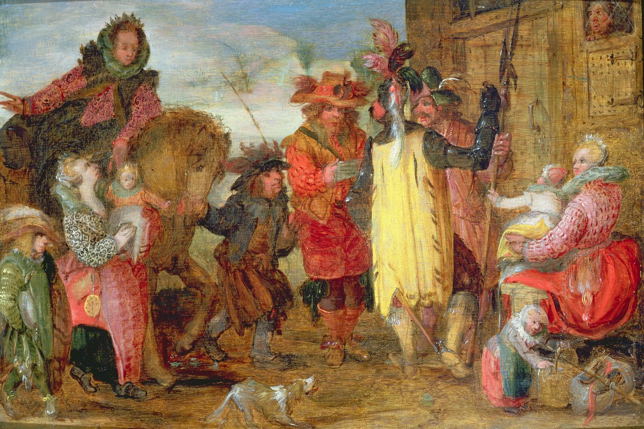 Jeanne de Flandres (1472-15459) foglyokat fog kiszabadítani alkotó: David Vinckboons