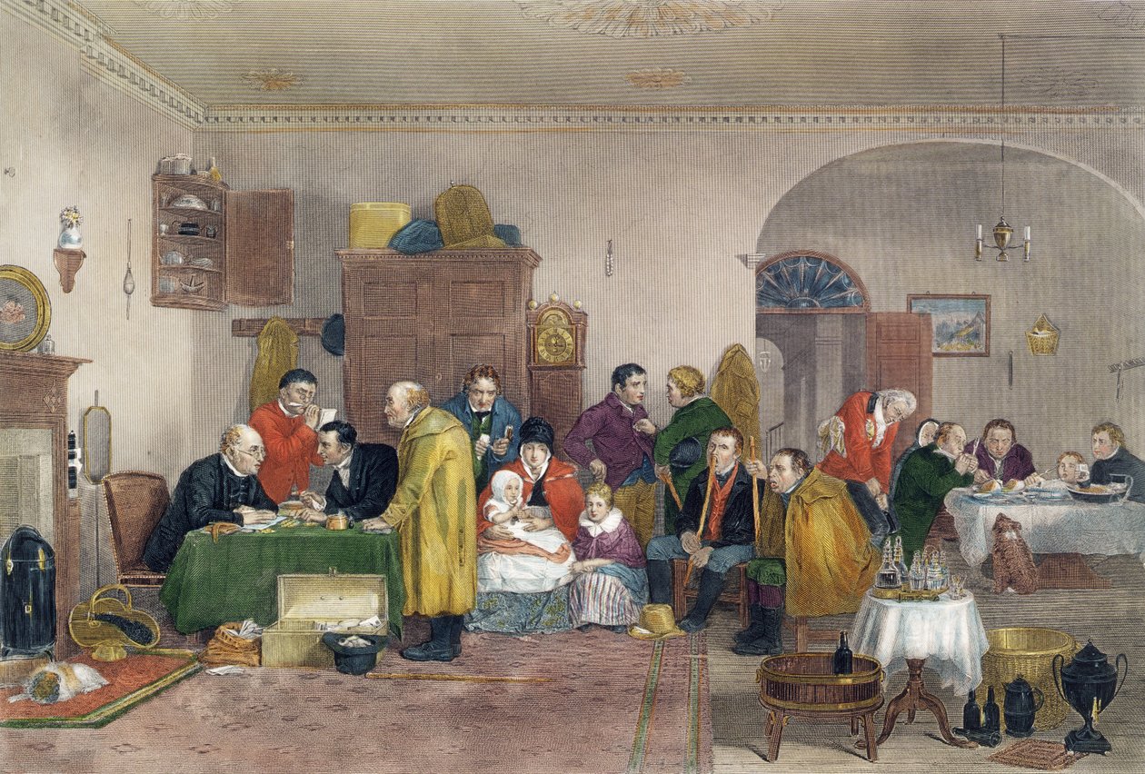 Rent Day, vésette Abraham Raimbach (1784-1868), megjelent 1817 alkotó: David Wilkie