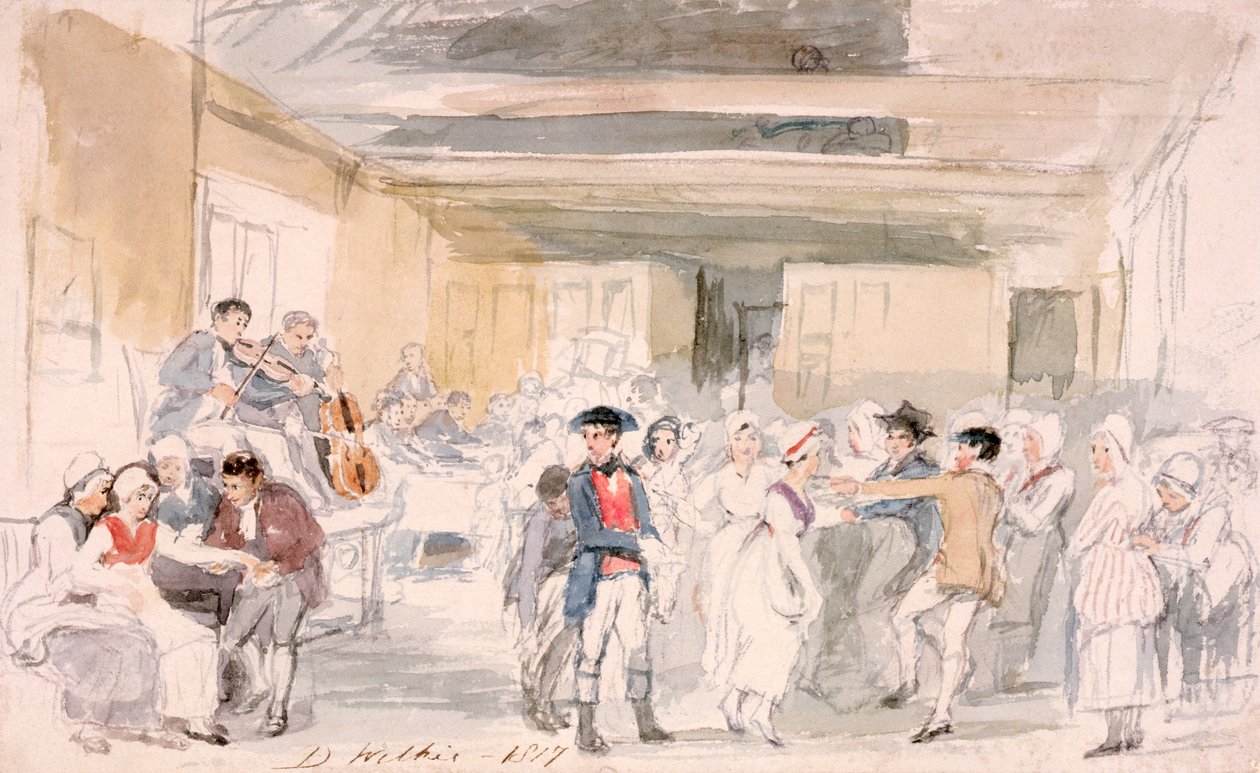 Tanulmány a „Penny Wedding”-hez, 1817 alkotó: David Wilkie