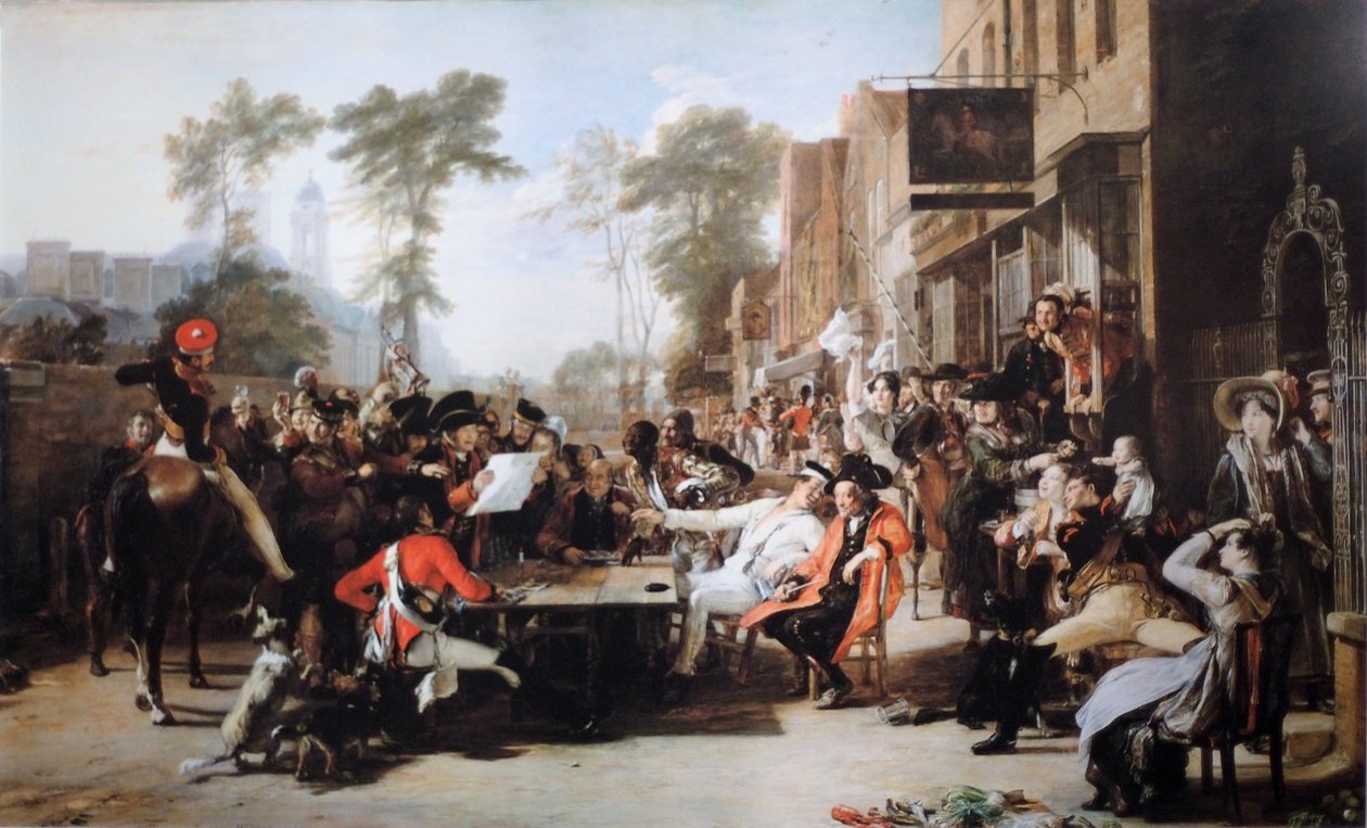A Chelsea nyugdíjasai olvassák a Waterloo Dispatch -t alkotó: David Wilkie