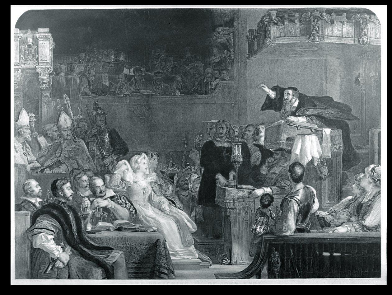 John Knox prédikációja, 1837 körül alkotó: David Wilkie
