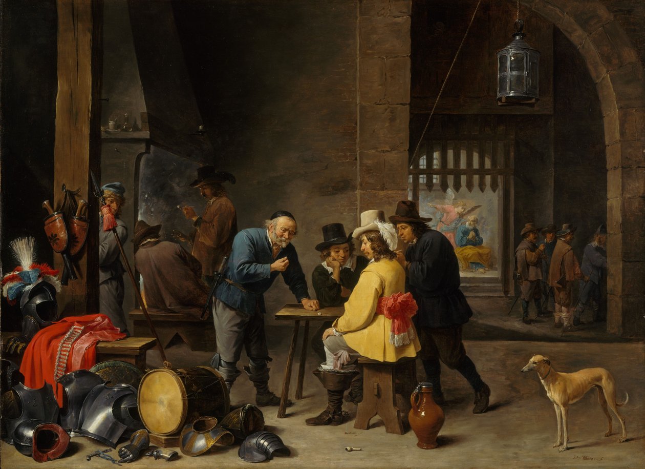Őrszoba Szent Péter szabadulásával, 1645-47 körül alkotó: David Teniers the Younger