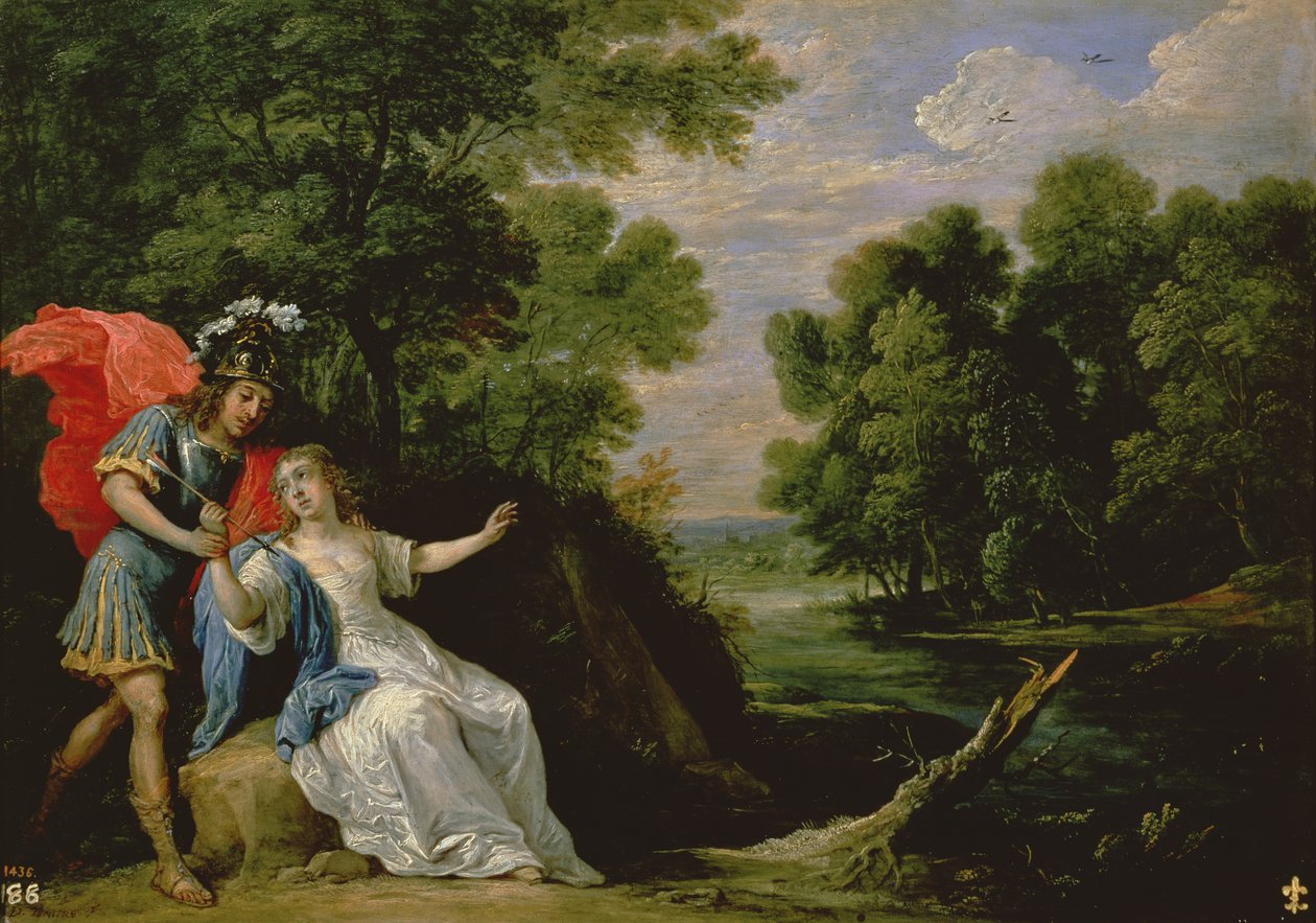 Rinaldo és Armida kibékülése, 1836 alkotó: David Teniers the Younger