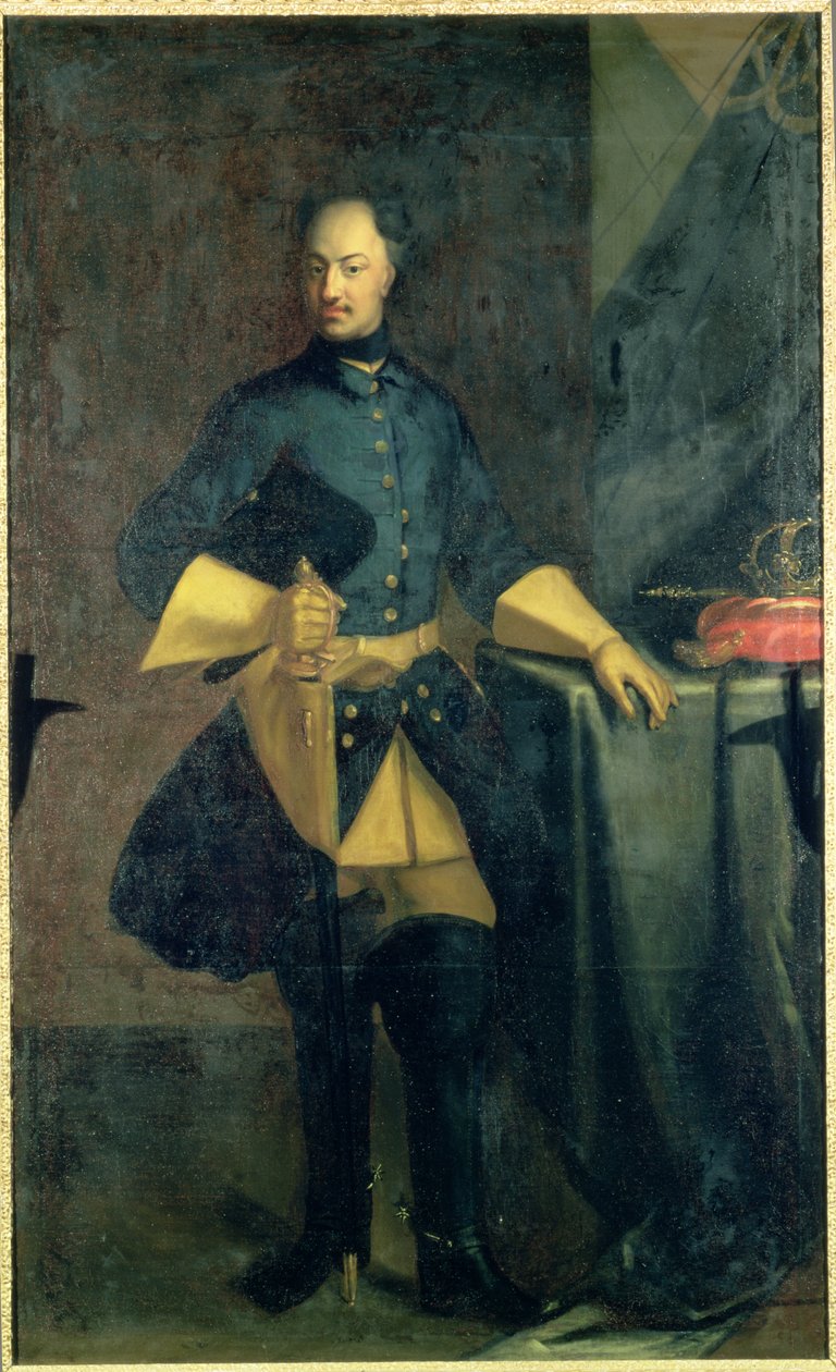 XII. Károly király (1682-1718) portréja alkotó: David von Krafft