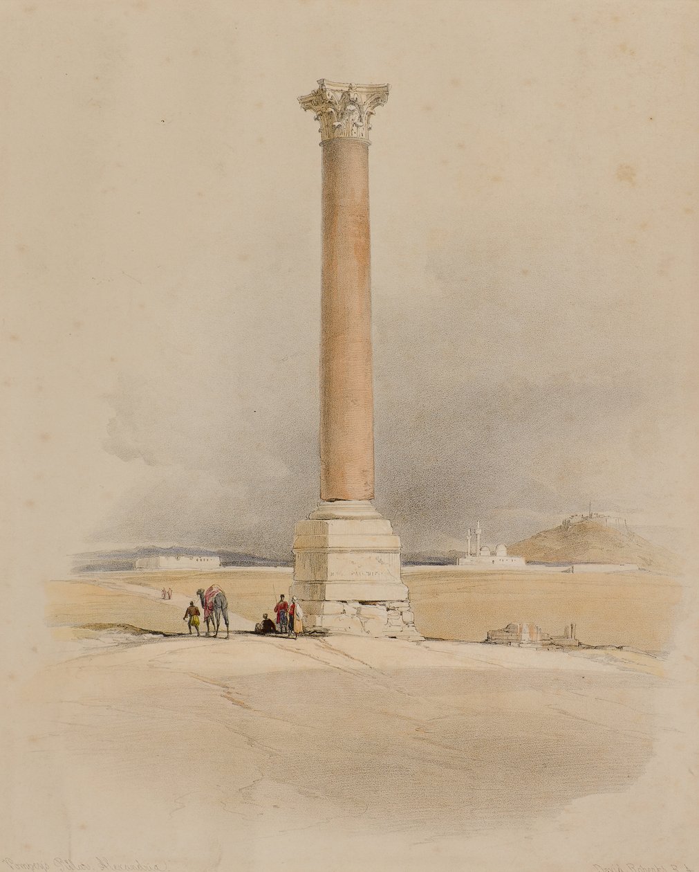 Pompeius oszlopa, Alexandria alkotó: David (after) Roberts