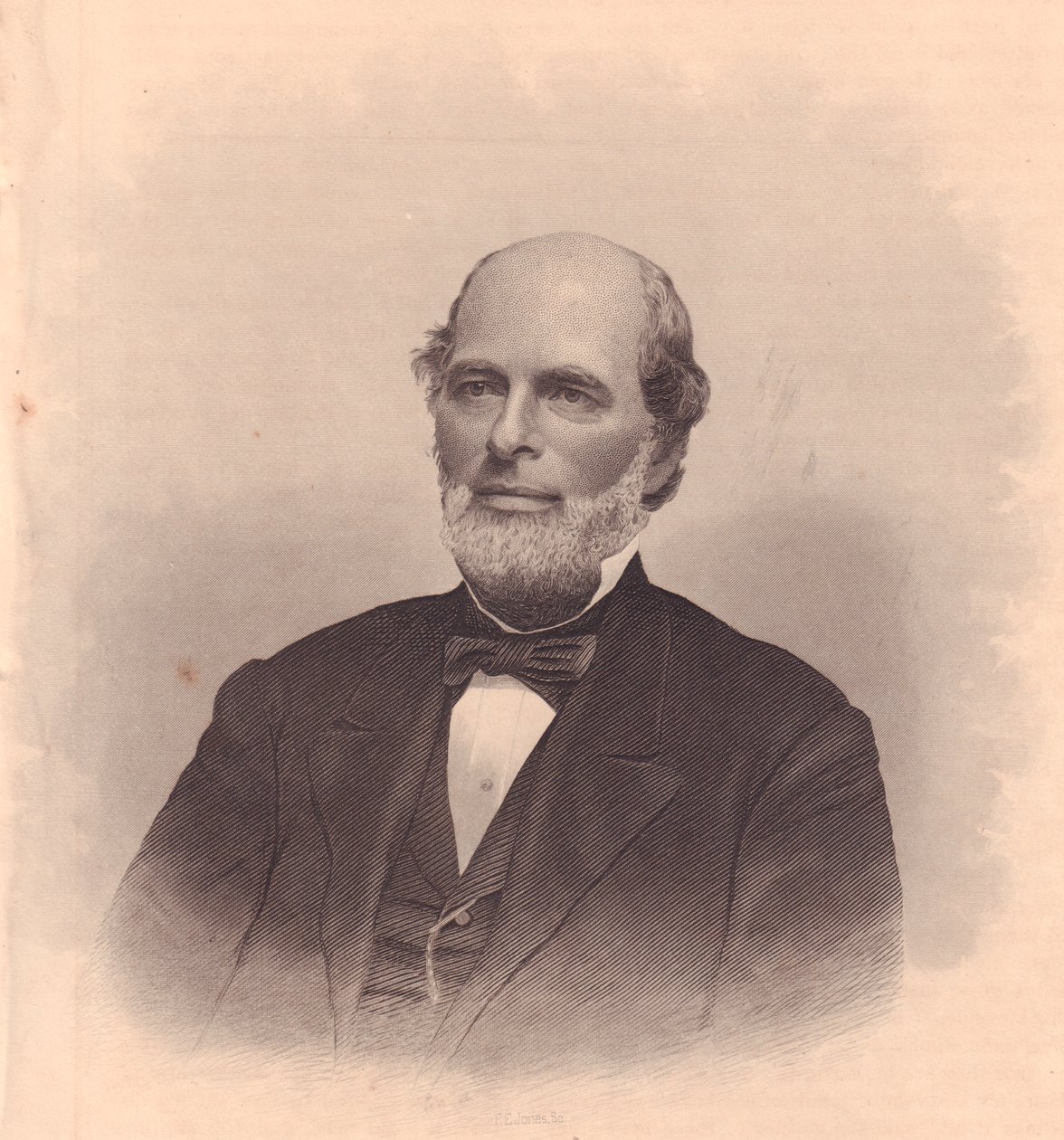 George T Cobb (1813-1870) amerikai politikus portréja, FE Jones metszete, az Egyesült Államokbeli Ladies