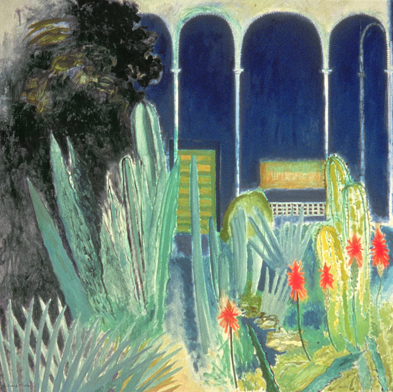 A Majorelle Gardensben (olaj, vászon) alkotó: David Alan Redpath Michie