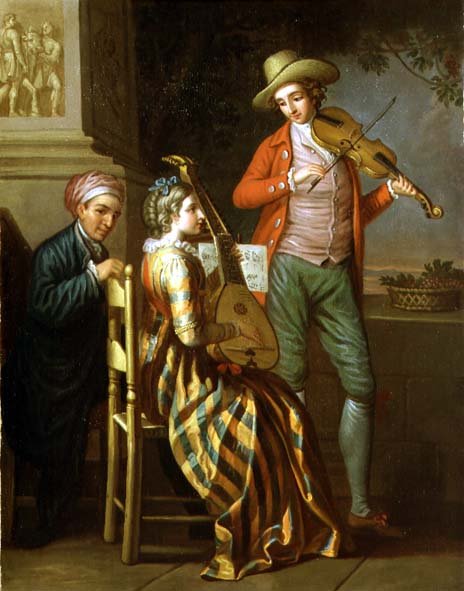 Egy nápolyi zeneparti, 1775 körül (olaj, vászon) alkotó: David Allan