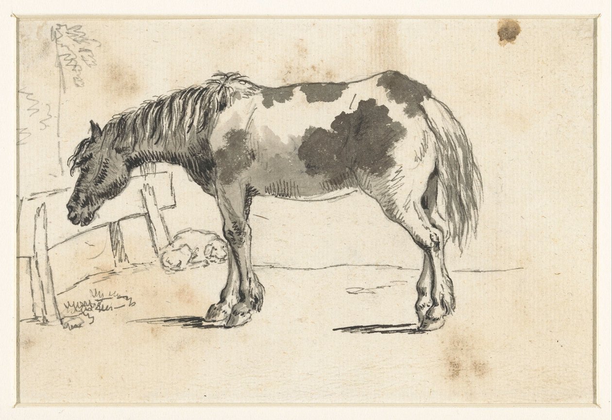 Álló ló és fekvő kutya alkotó: David Alphonse de Sandoz Rollin