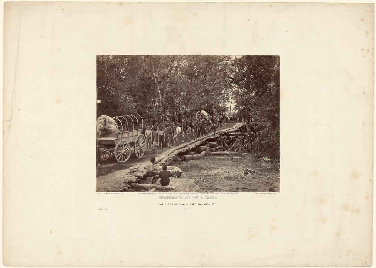 Katonai híd a Chickahominy felett alkotó: David B. Woodbury