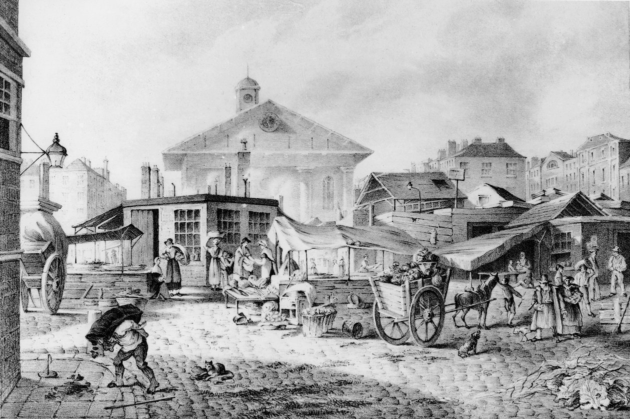 Covent Garden piac, 1824 alkotó: David Barber