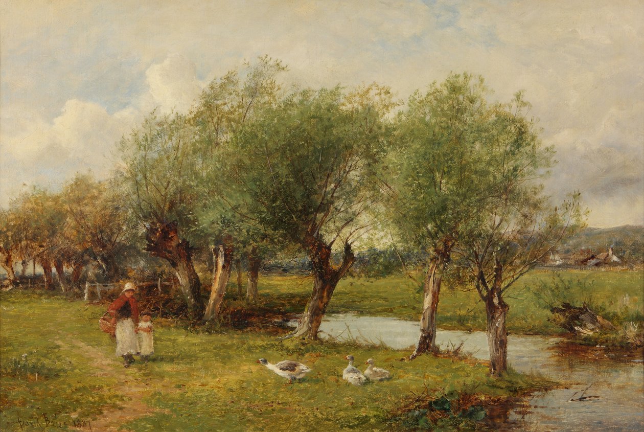 A libák etetése alkotó: David Bates