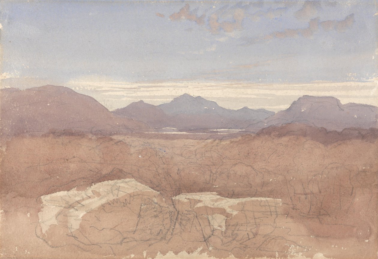 Hegyi kilátás, Észak-Wales alkotó: David Cox