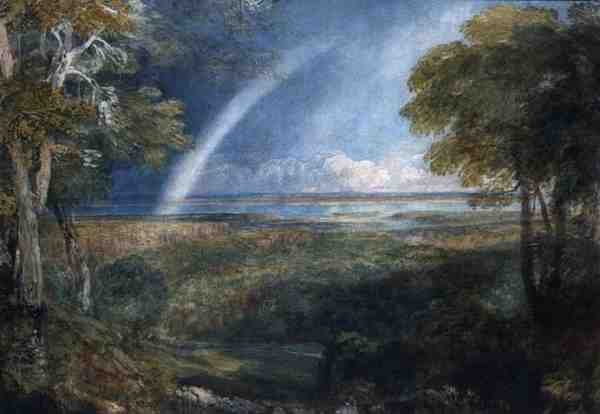 Szivárvány a Severn felett (akvarell papíron) alkotó: David Cox