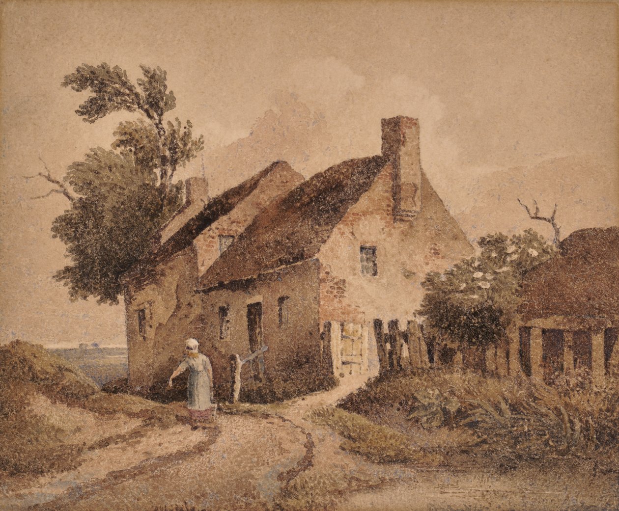 Egy út menti kunyhó alkotó: David Cox