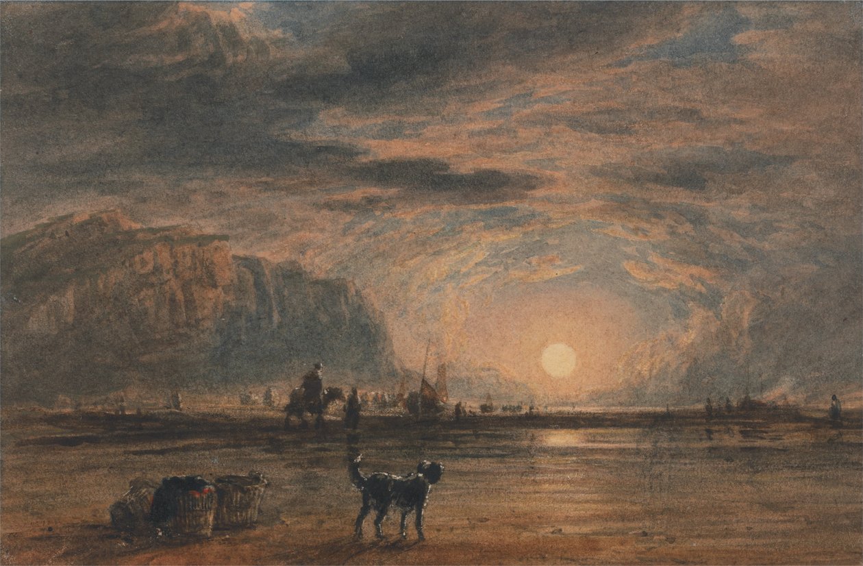 Strandjelenet - napfelkelte alkotó: David Cox