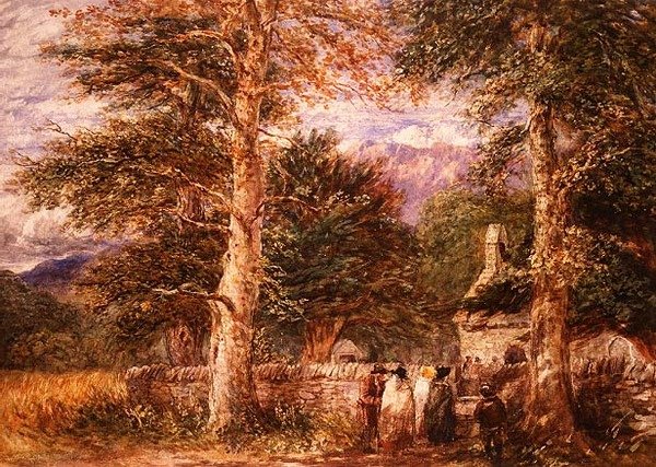 Bettws-y-Coed templom, Észak-Wales alkotó: David Cox