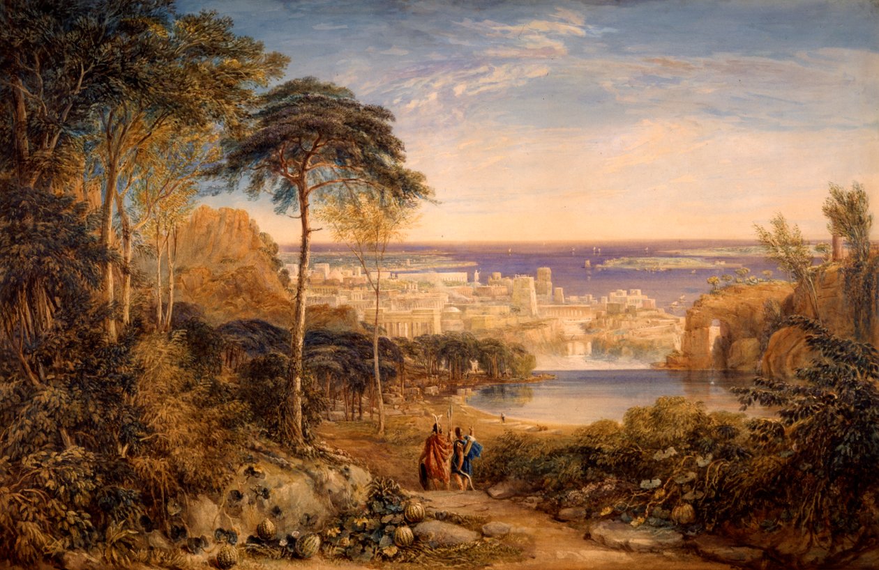 Karthágó: Aeneas és Achates, 1825 alkotó: David Cox