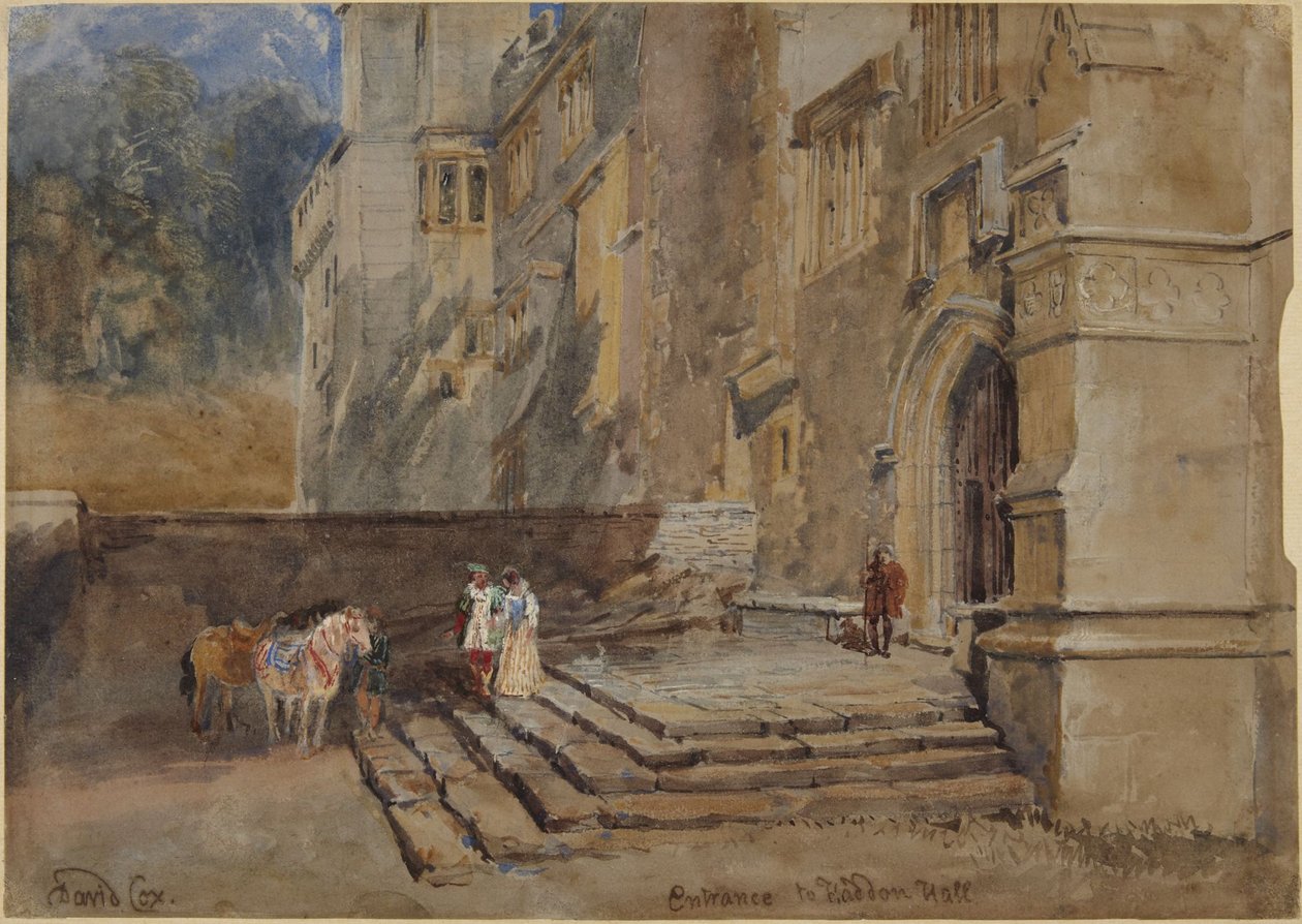 A Haddon Hall bejárata alkotó: David Cox