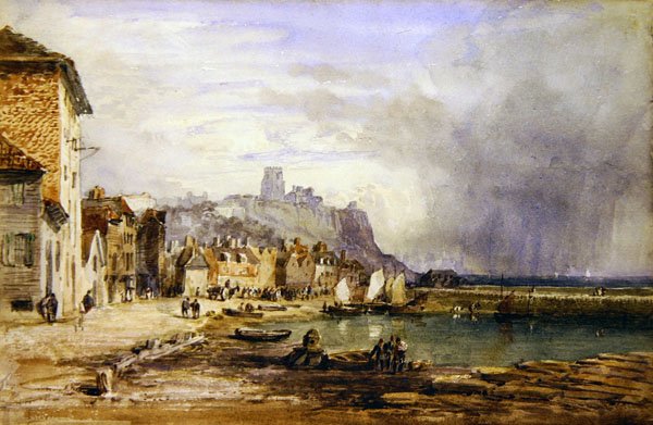 Folkestone (akvarell papíron) alkotó: David Cox