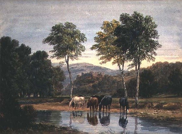 Goodrich kastély (akvarell papíron) alkotó: David Cox