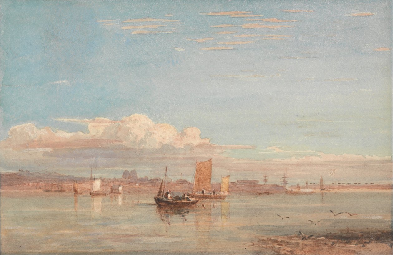 Greenwich Hospital a Woolwich Reach felől alkotó: David Cox