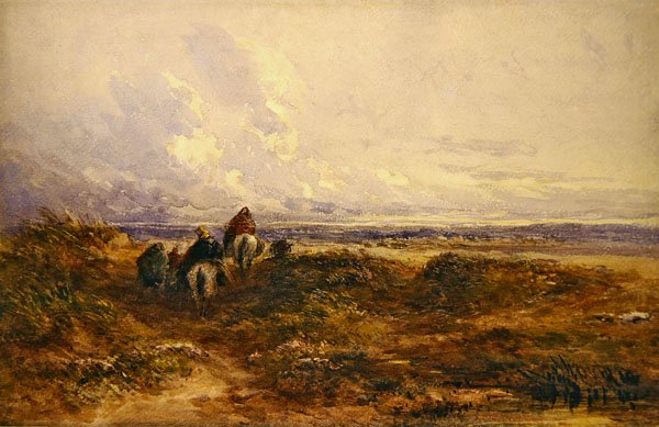 Móron átkelő cigányok (akvarell papíron) alkotó: David Cox