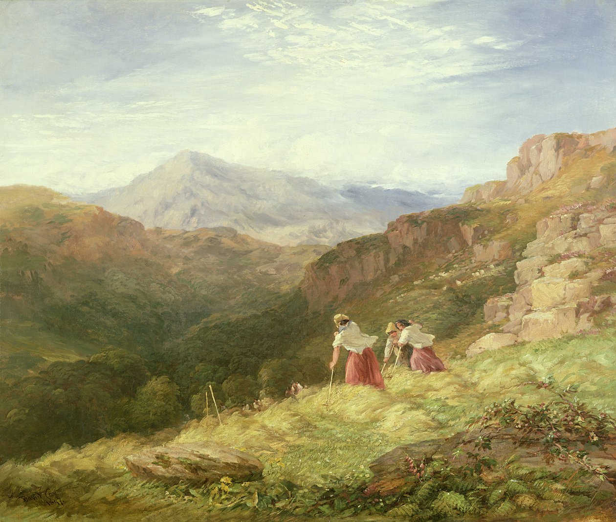Szénakészítés, Snowdon, 1847 alkotó: David Cox