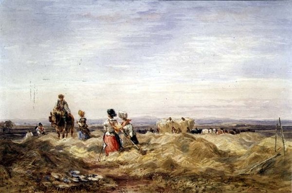 Szénamezőben (akvarell) alkotó: David Cox