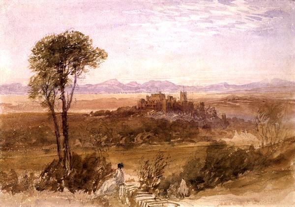 Lancaster (akvarell ceruza fölött, papíron) alkotó: David Cox