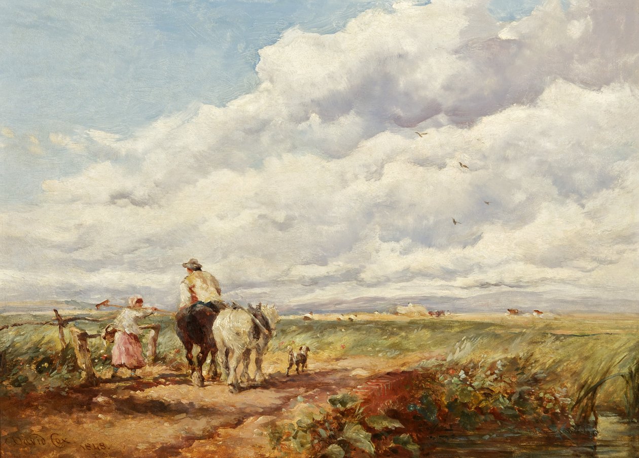 Táj szénavarrókkal alkotó: David Cox