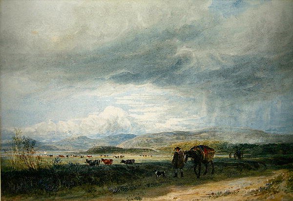 Ludwea Meadows (akvarell papíron) alkotó: David Cox