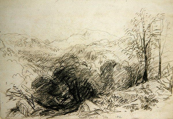 Moel Siabod (kréta papíron) alkotó: David Cox