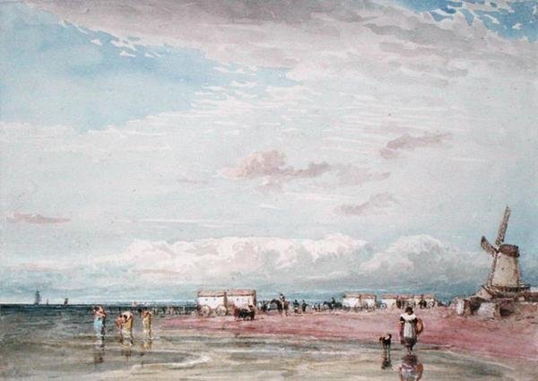 North Shore, Liverpool (akvarell papíron) alkotó: David Cox