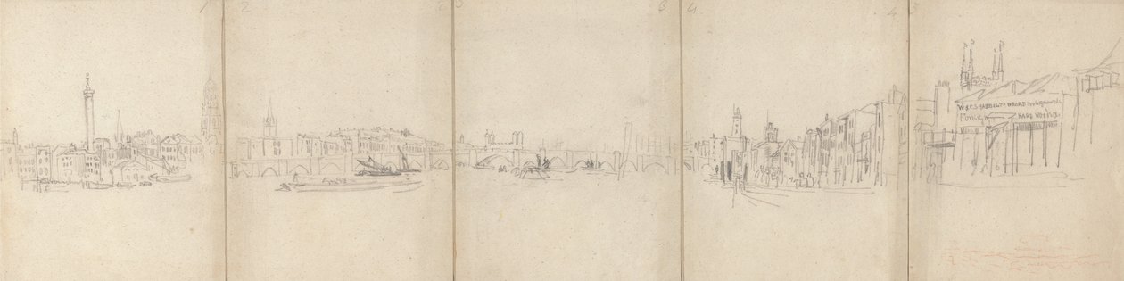 Panoráma Régi London híd alkotó: David Cox