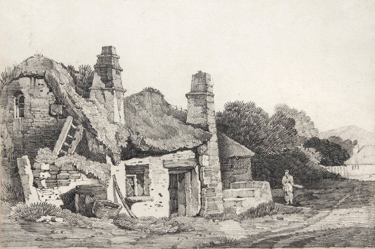 Romos házikó (rajz) alkotó: David Cox