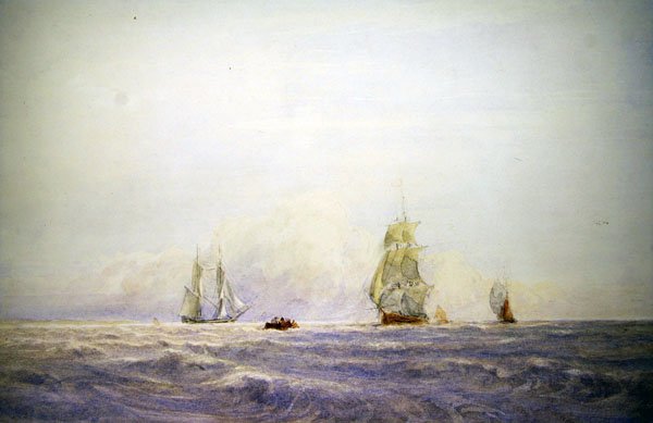 Kiszállítás Calais-ból (akvarell papíron) alkotó: David Cox